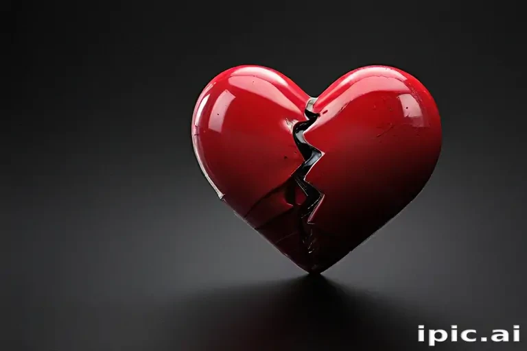 broken heart black background
