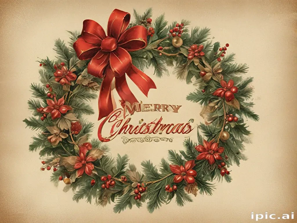 vintage merry christmas image