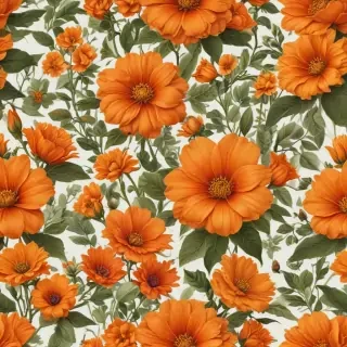 orange flower clipart
