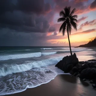 dark beach wallpaper