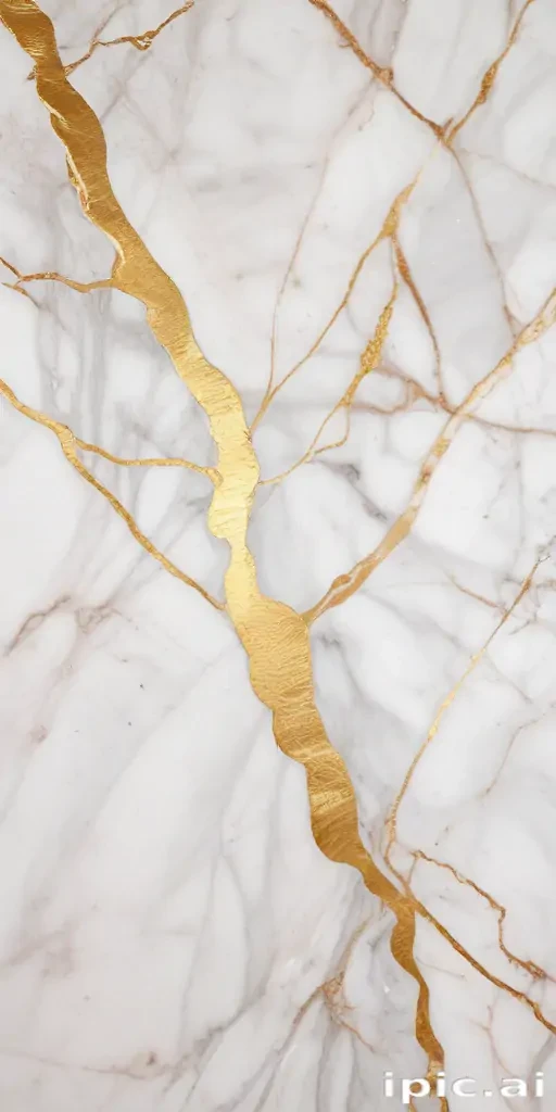 white and gold marble