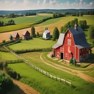 background of a farm