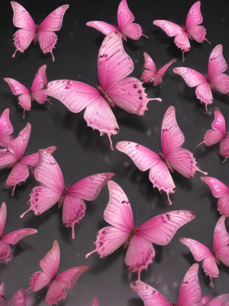 pink butterflies png