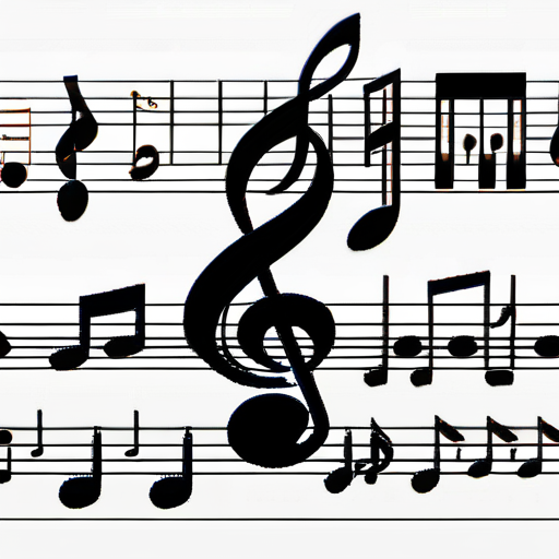 A Melody of Musical Notes Dancing Across a Sheet of Music