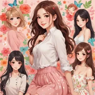 cute women background