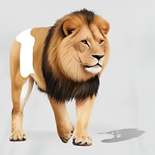 transparent lion
