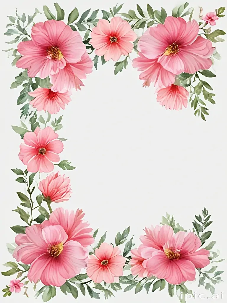 flower transparent border