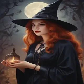 vintage witch art