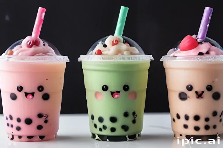 cute boba tea wallpapers