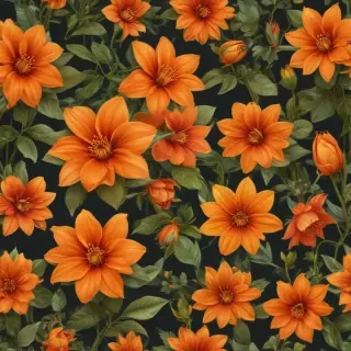 orange flower clipart
