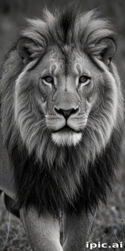 lion black and white pictures