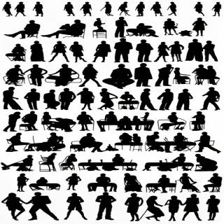 people silhouette png