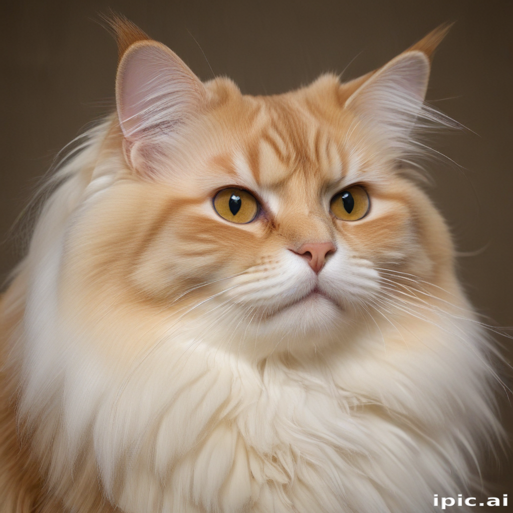 A Majestic Maine Coon Cat with Striking Features and Fluffy Fur