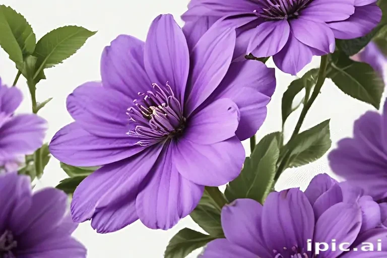 purple flowers transparent background