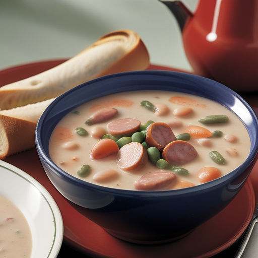 creamy bean soup with kielbasa