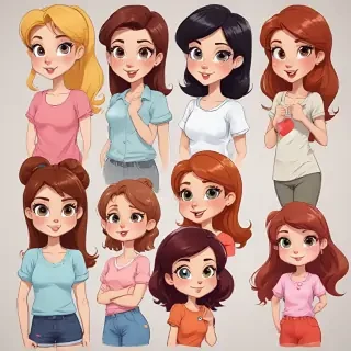 cartoon girs