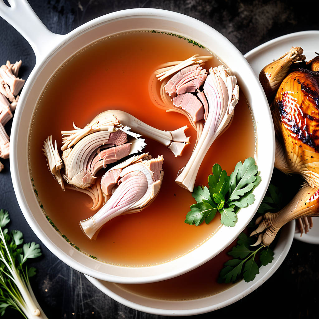 bone broth from rotisserie chicken