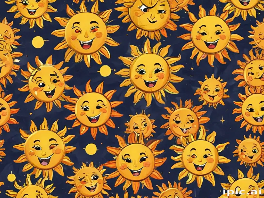 cartoon suns