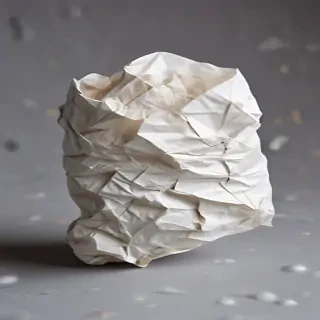 crumpled up paper