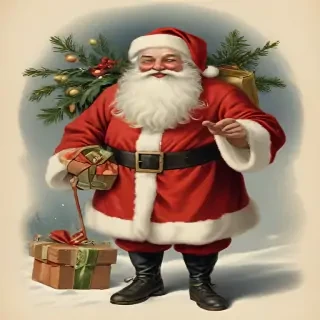vintage santa images free