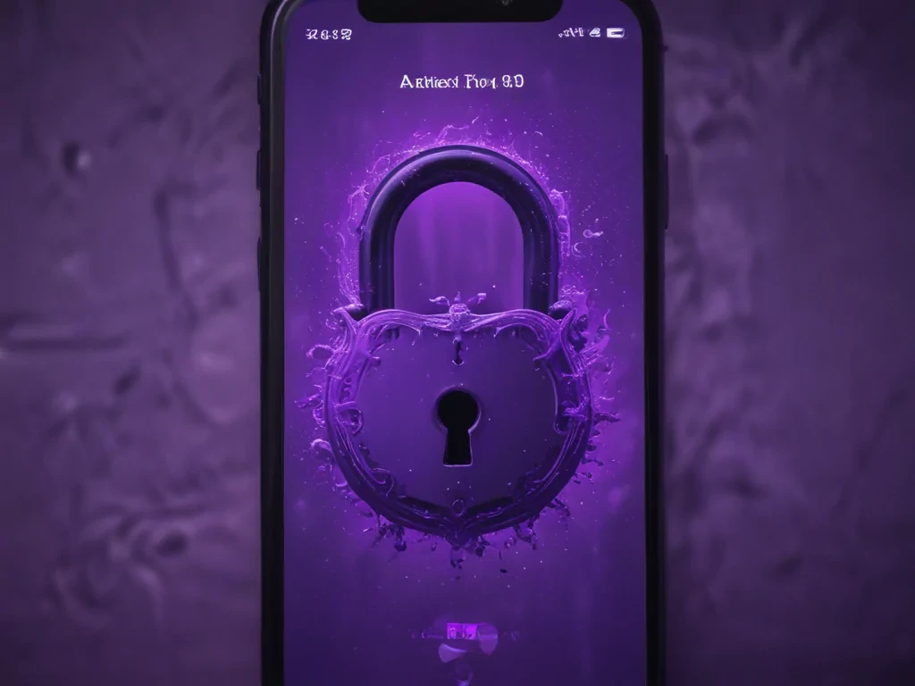 purple lock screen