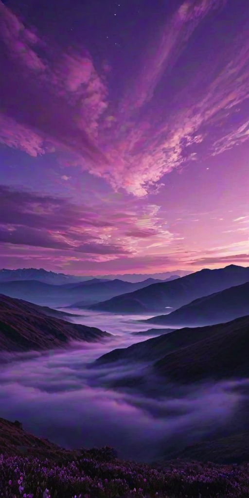 purple sky wallpaper