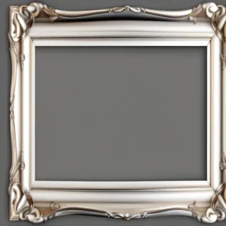 silver picture frame png