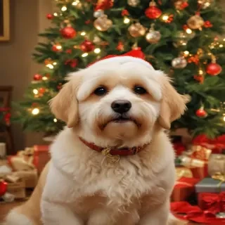 christmas dog background