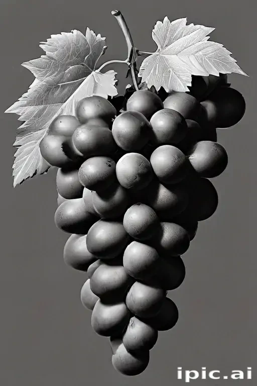 grapes clipart black and white