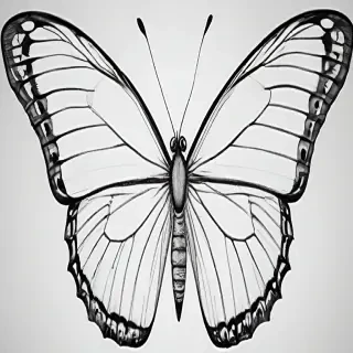 butterfly drawing outline