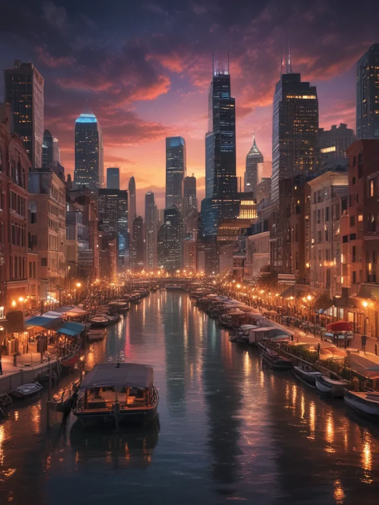 city lights background