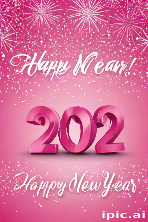 pink happy new year 2024
