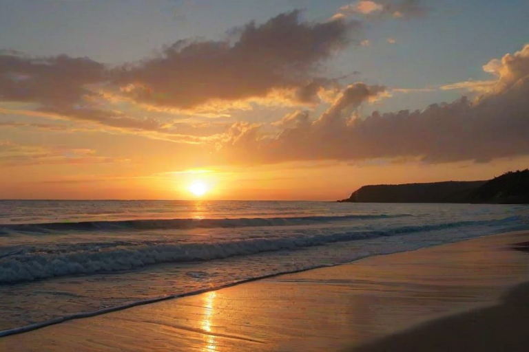 sun set on beach