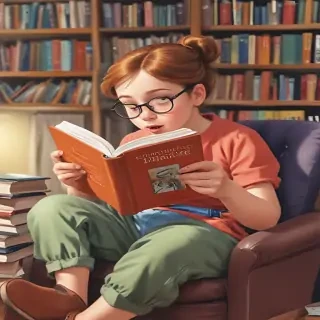 cartoon of reading