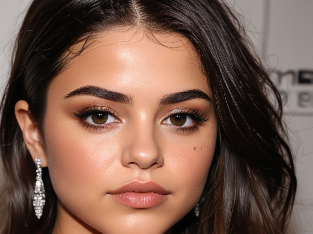 selena gomez laminated brows