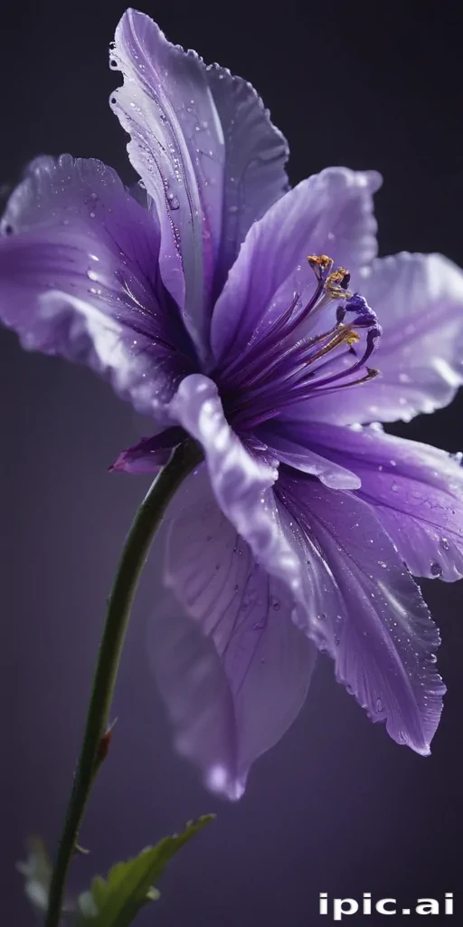 transparent purple flower