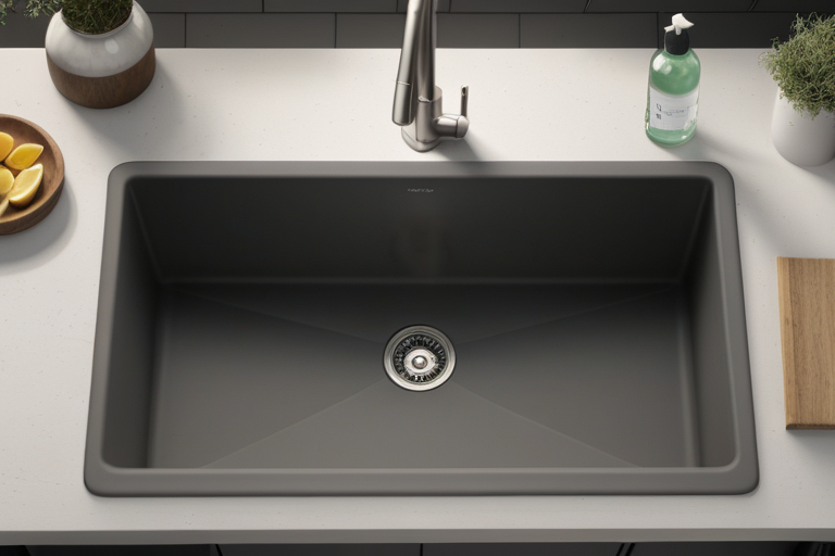 how do i clean a composite sink