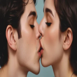 aesthetic kiss