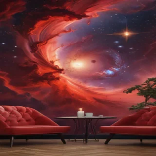 galaxy red wallpaper