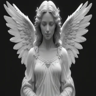 angel clip art black and white