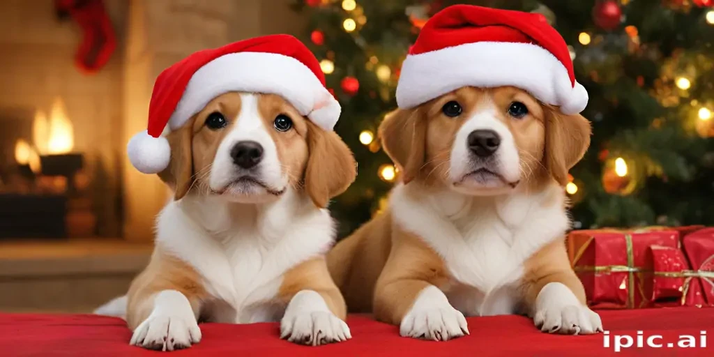 christmas dogs wallpaper