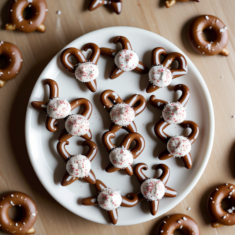 reindeer pretzels with hershey kisses