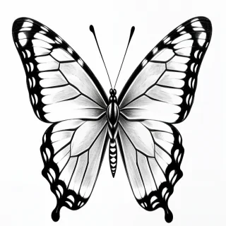 butterfly drawing aesthetic