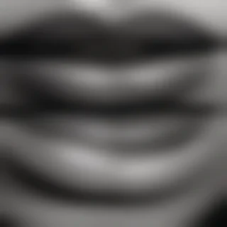 lips black and white clipart