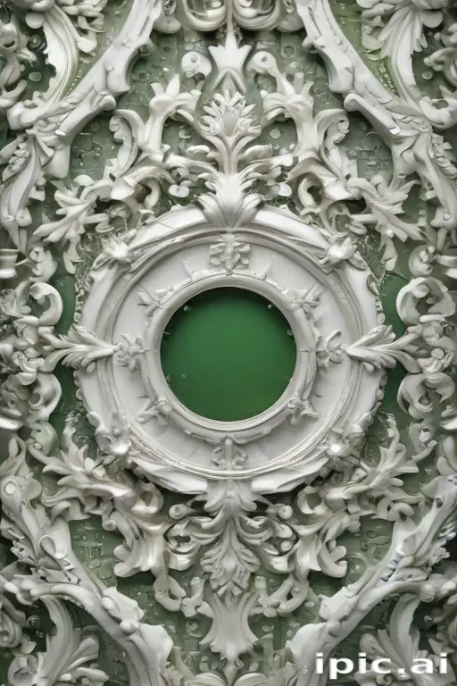 green white background