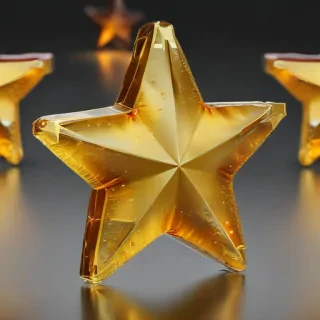 transparent gold star