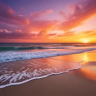 sunset on the beach backgrounds