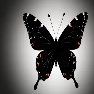 black wallpaper butterfly