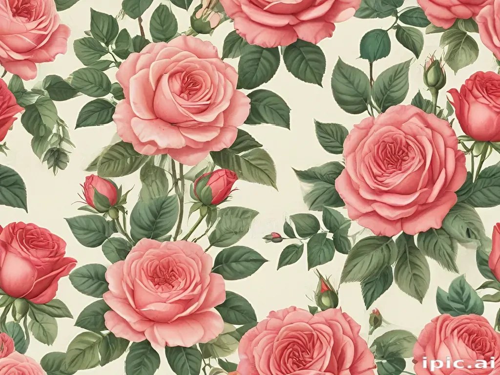 vintage rose illustration