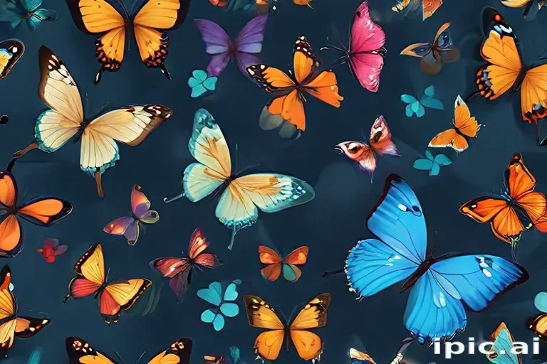 background with butterflies